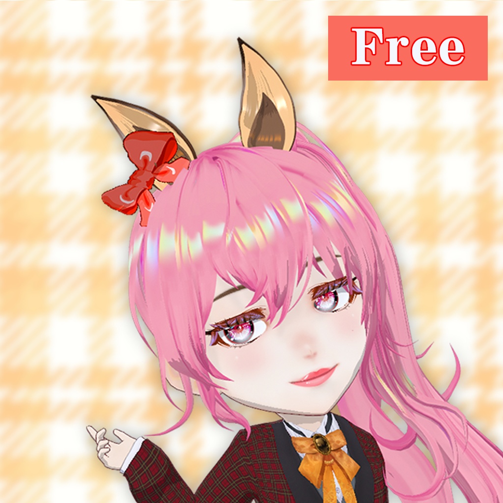 【無料】リボン付き馬耳