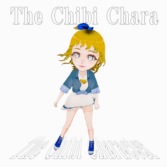 大きなリボンの揺れる女の子