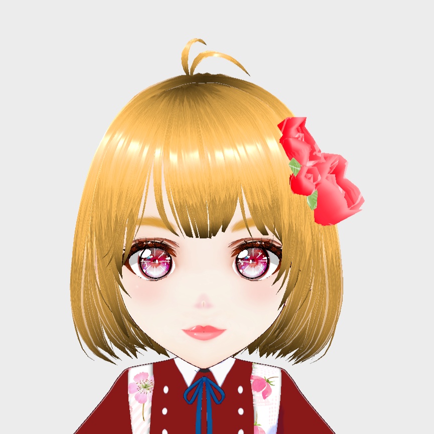 【無料】赤いお花のヘアーアクセサリー