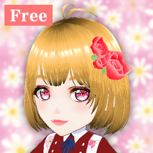 【無料】赤いお花のヘアーアクセサリー