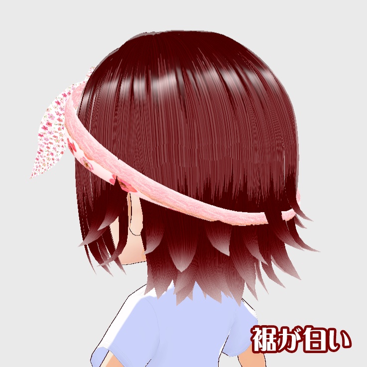 バンダナ付き女子ヘアー