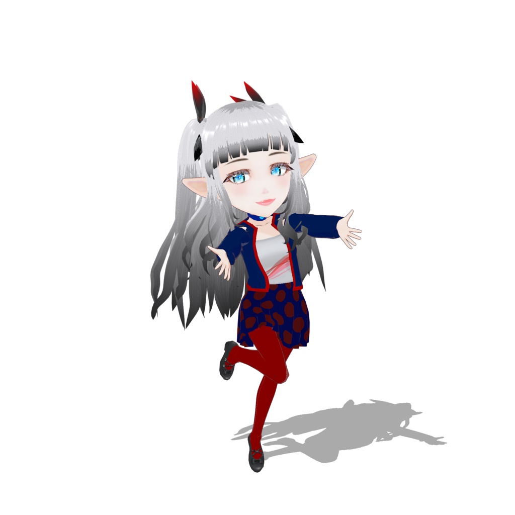 【VRM】黒いリボンのちびキャラ
