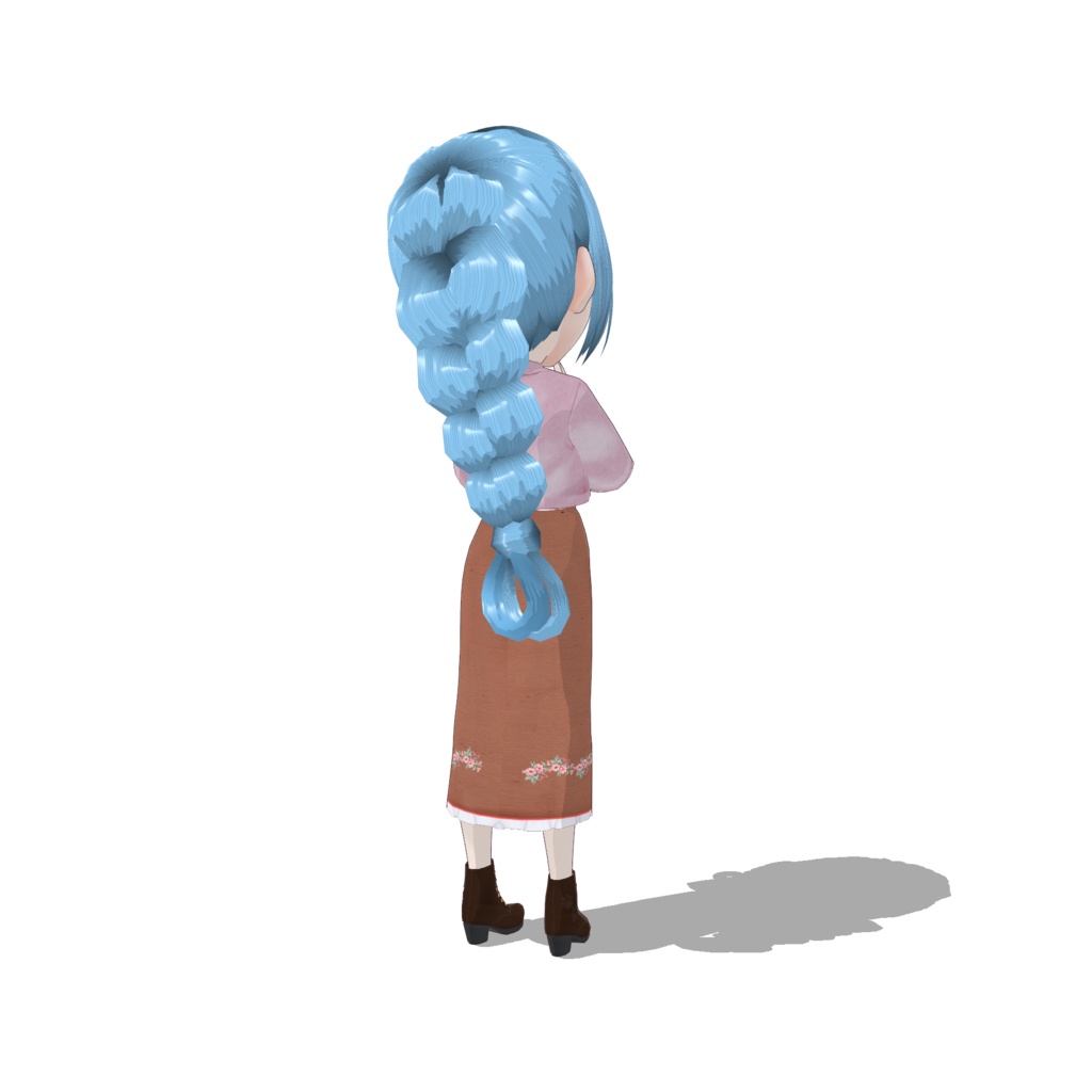 【VRM】大きな三つ編み少女