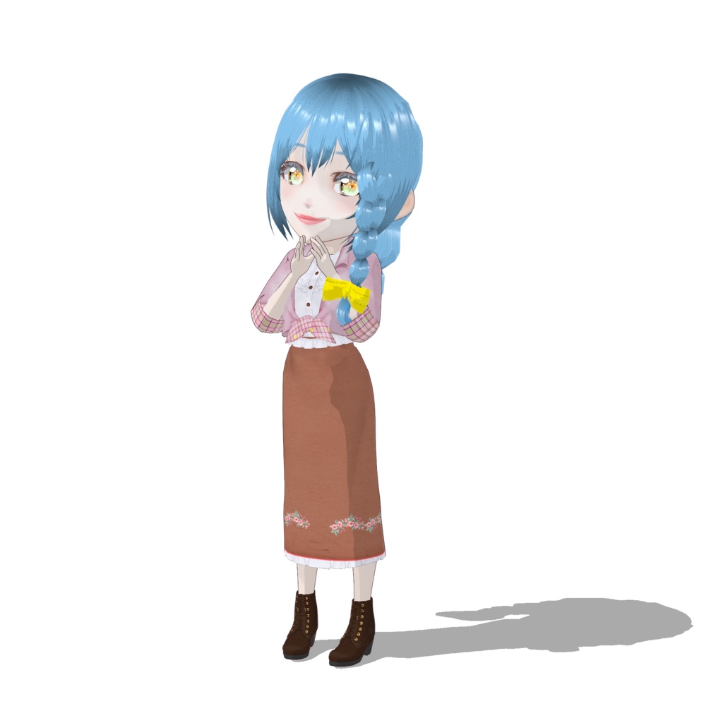 【VRM】大きな三つ編み少女