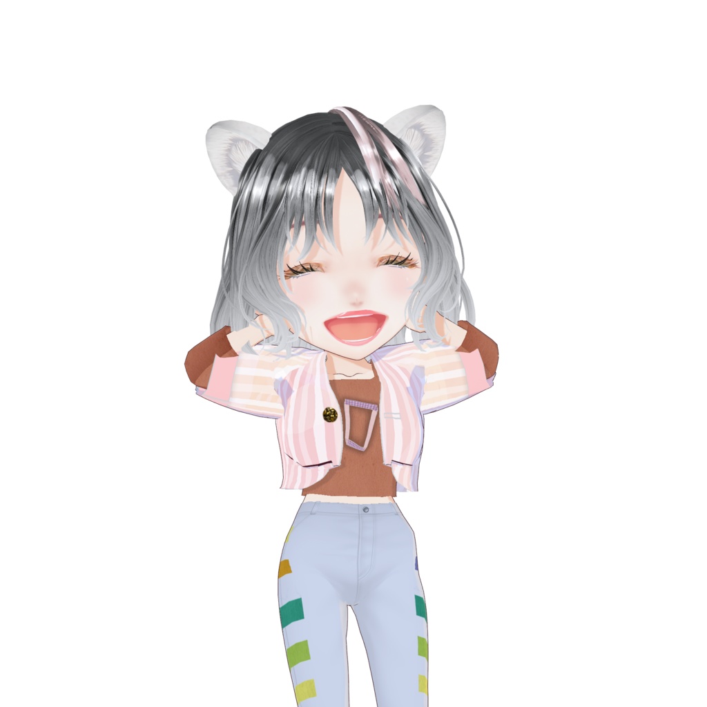 【VRM&Pngtuberデーター】クマ耳のかわいい女子