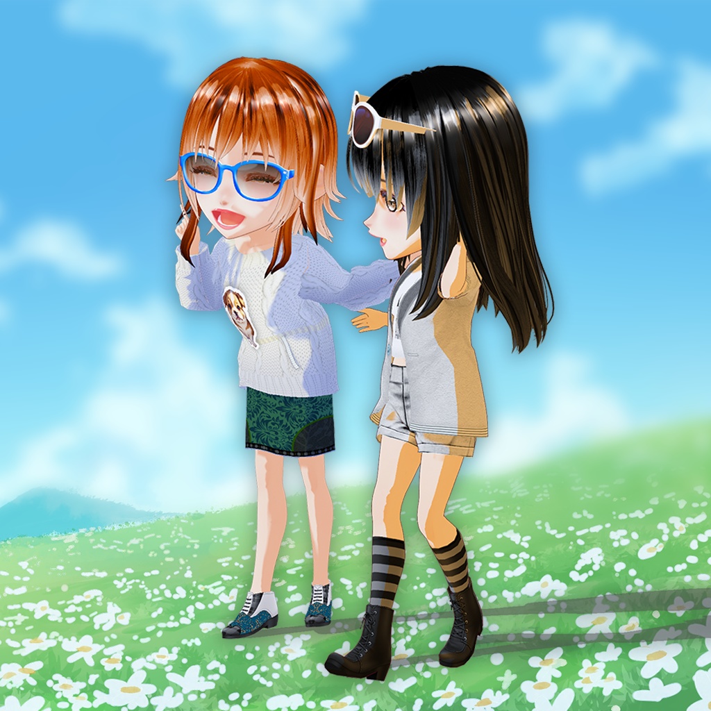 【VRM】サングラスの女子アバター2体