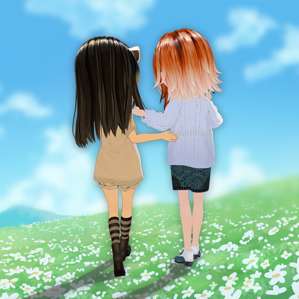 【VRM】サングラスの女子アバター2体