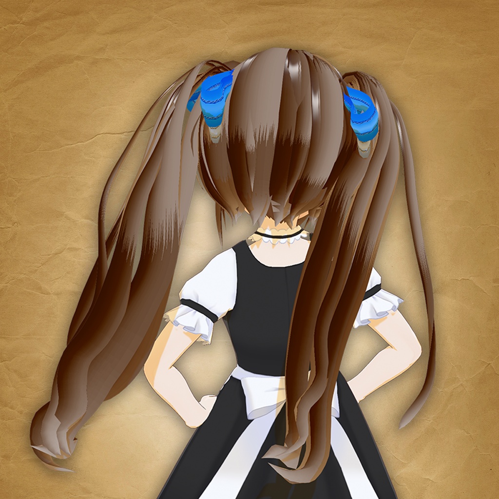 【ヘアースタイル】ツインテールリボンスタイル