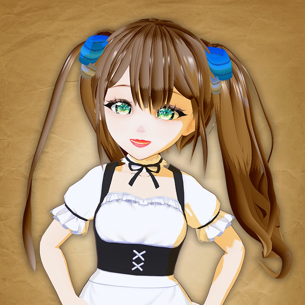 【ヘアースタイル】ツインテールリボンスタイル