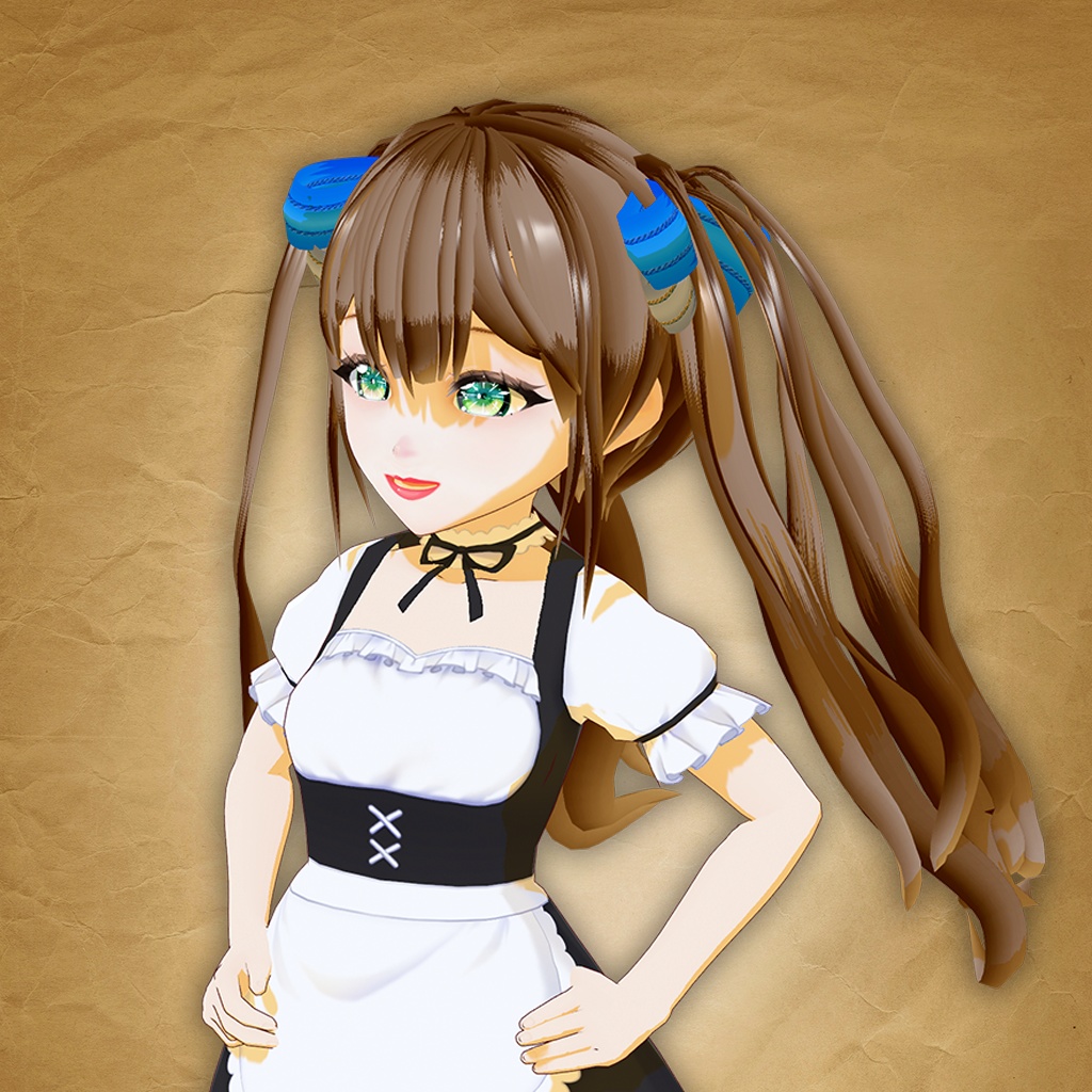 【ヘアースタイル】ツインテールリボンスタイル