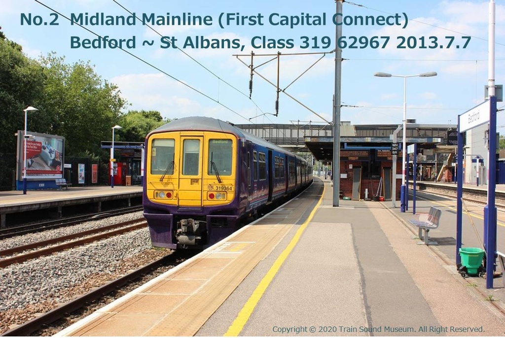 [002][走行音][イングランド] FCC Bedford to St Albans Class 319 62967 2013.7.7