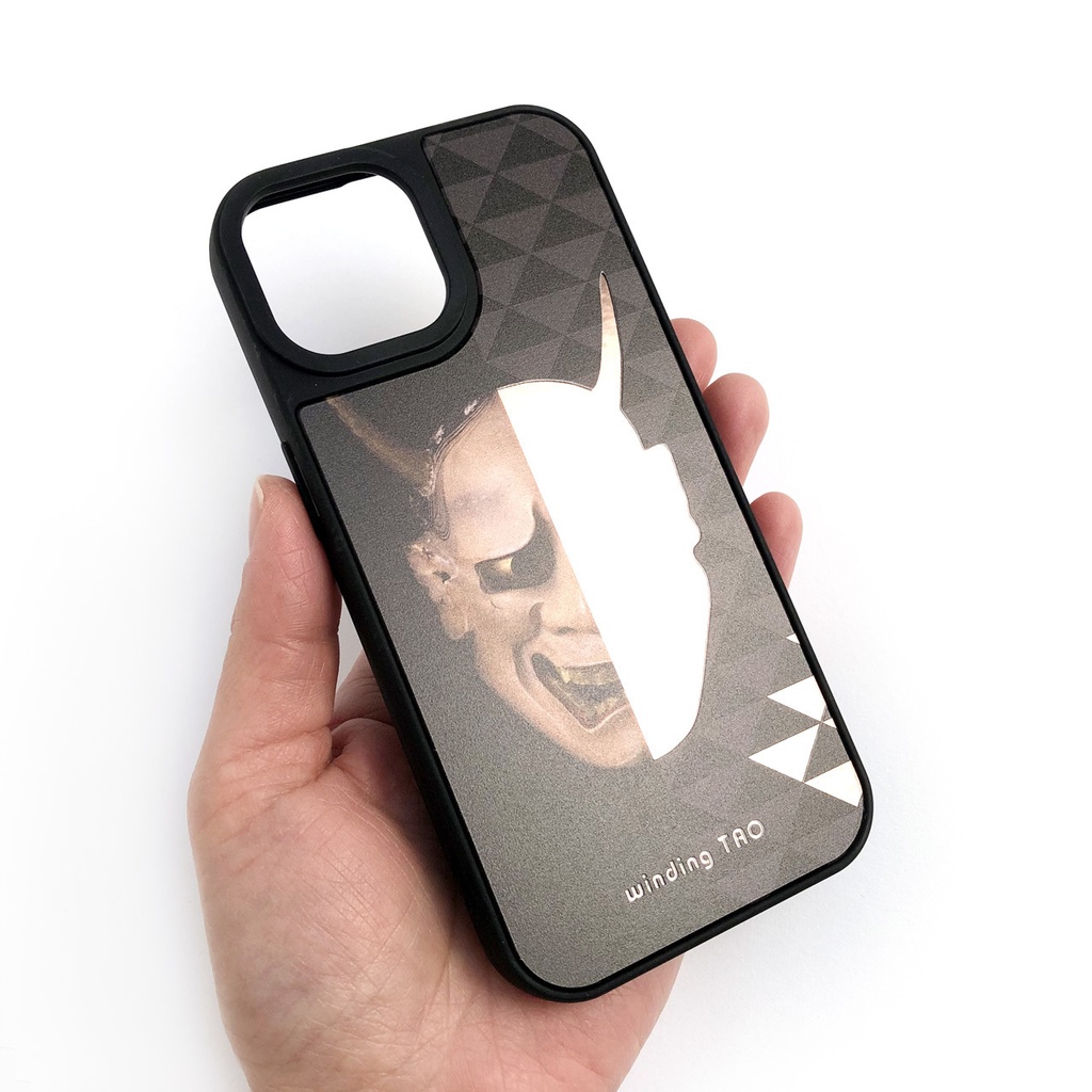 能面 ミラーiPhoneケース【般若】