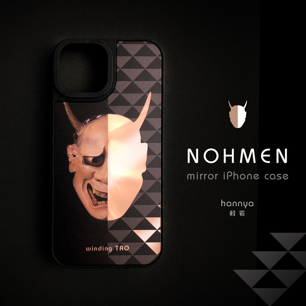 能面 ミラーiPhoneケース【般若】