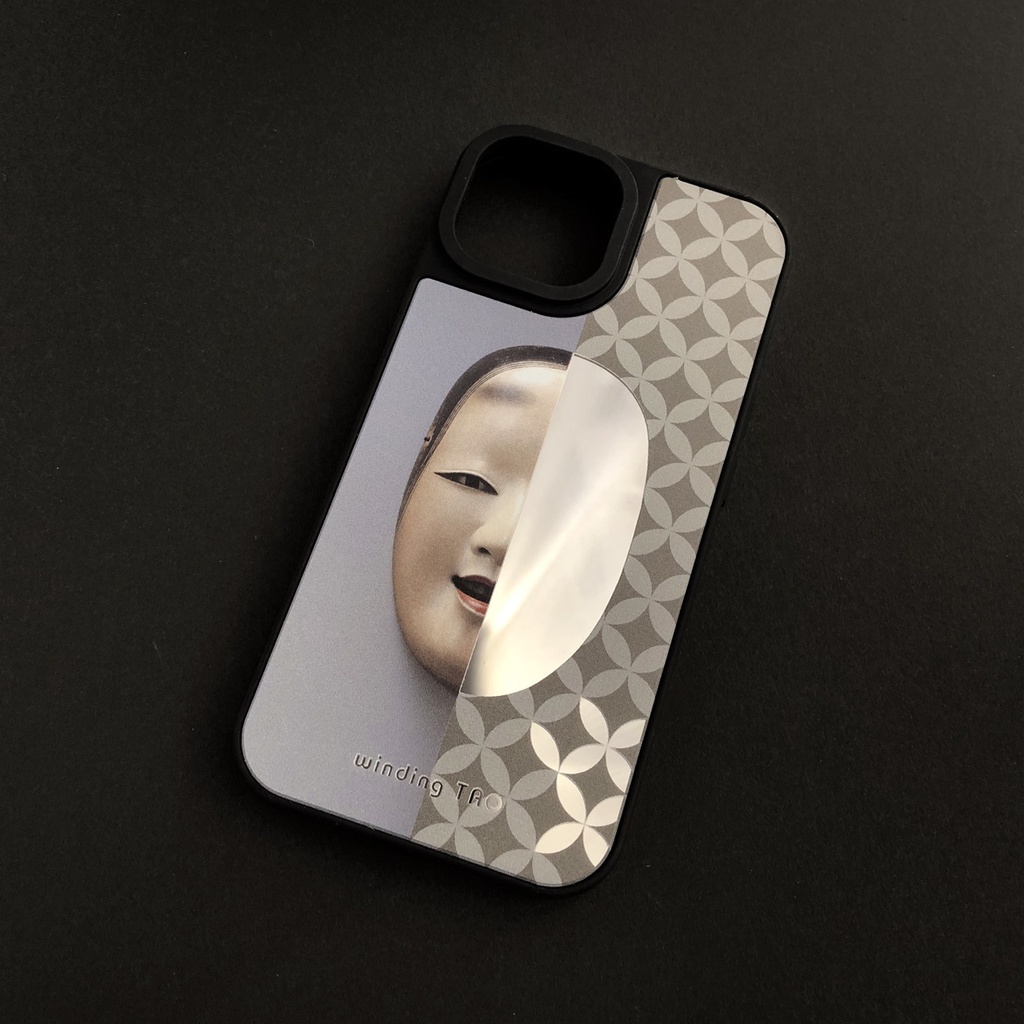 能面 ミラーiPhoneケース【萬媚】