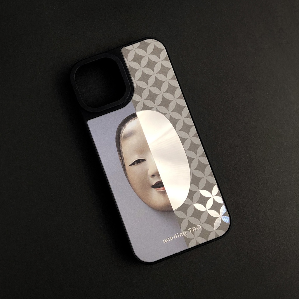 能面 ミラーiPhoneケース【萬媚】