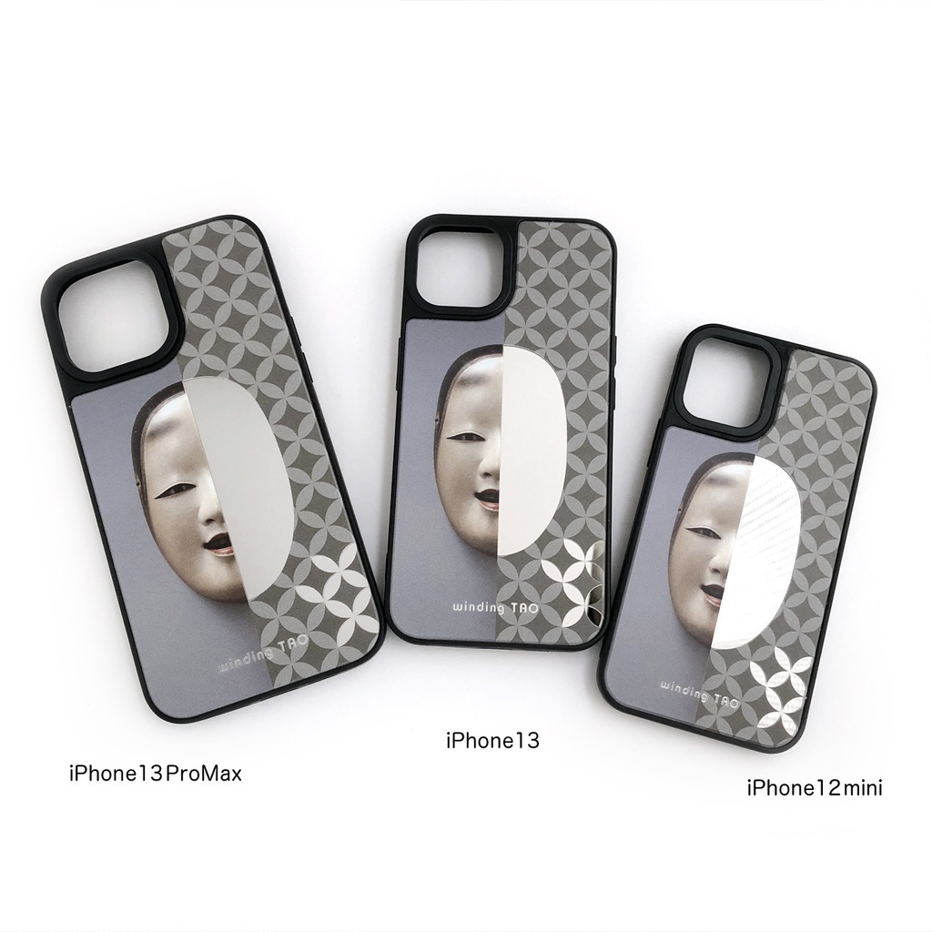 能面 ミラーiPhoneケース【萬媚】