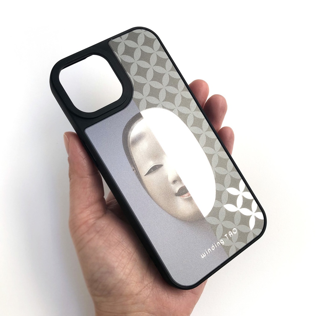能面 ミラーiPhoneケース【萬媚】