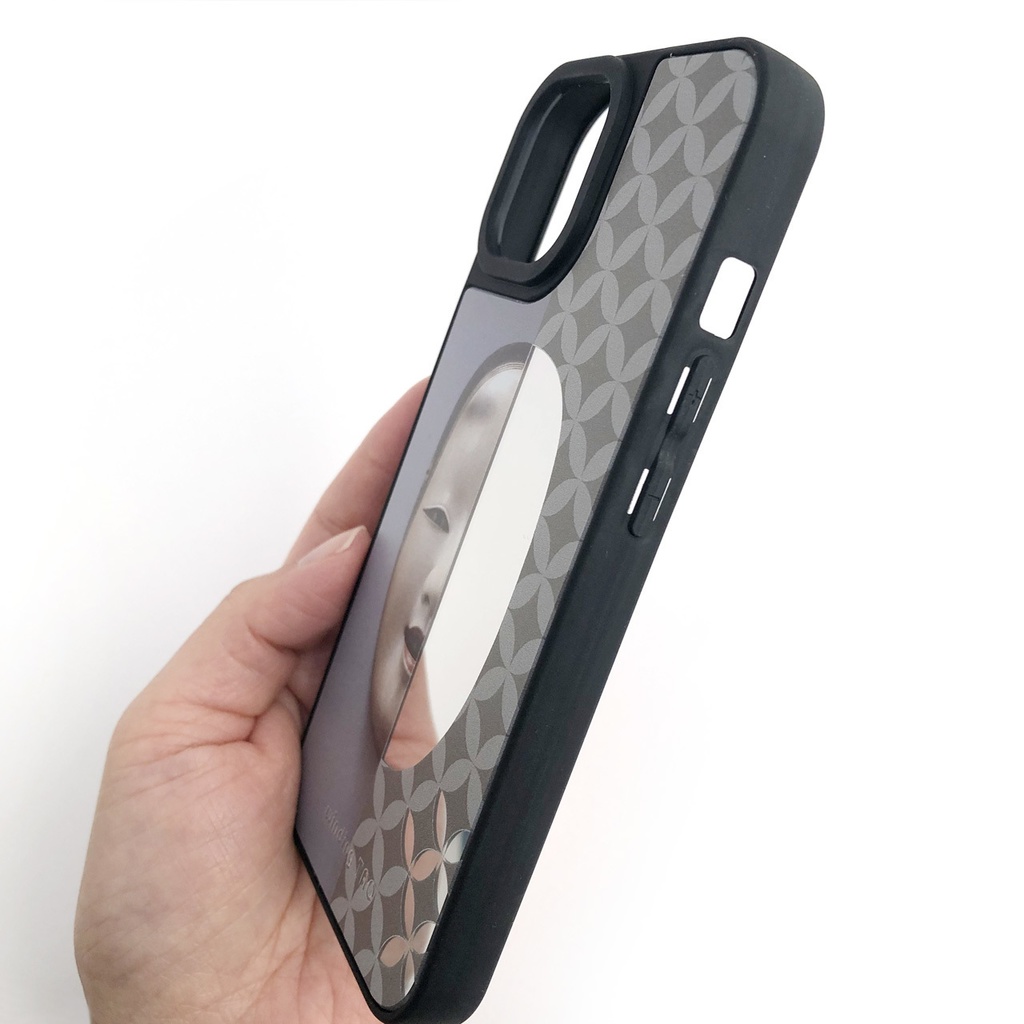 能面 ミラーiPhoneケース【萬媚】