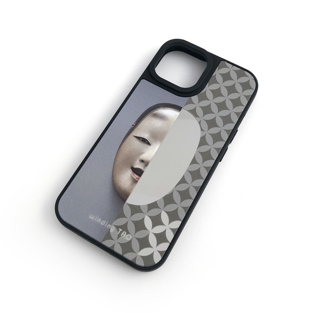 能面 ミラーiPhoneケース【萬媚】