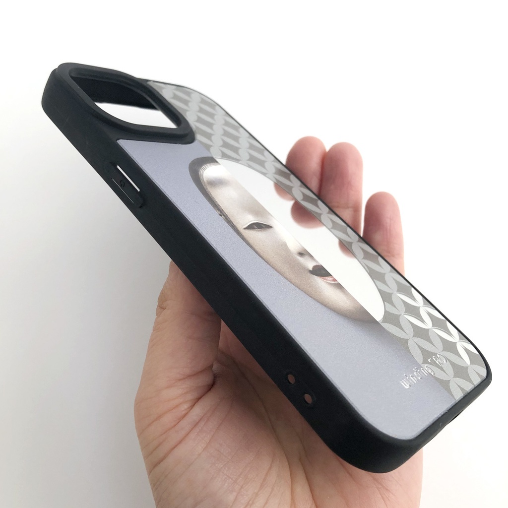 能面 ミラーiPhoneケース【萬媚】