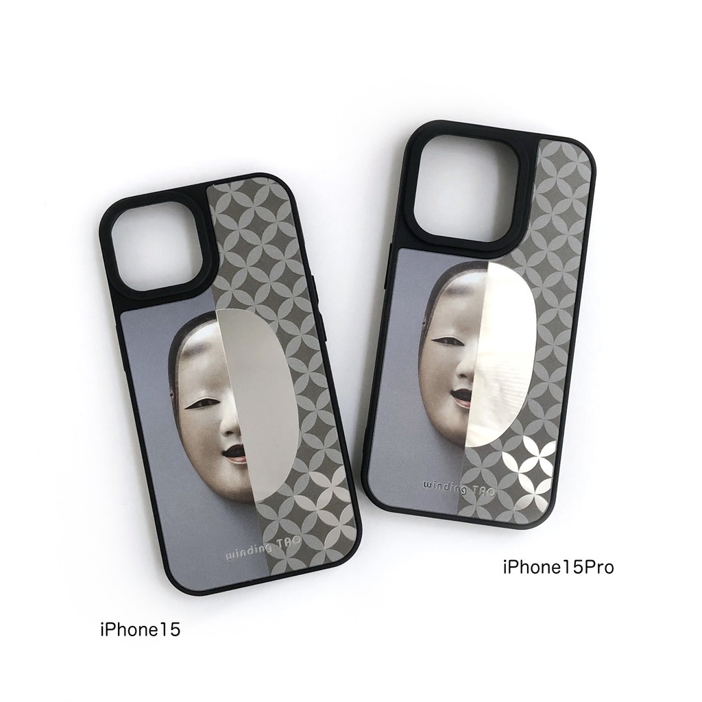 能面 ミラーiPhoneケース【萬媚】