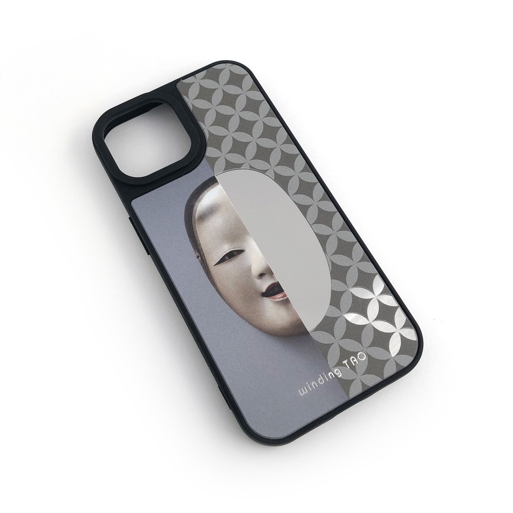 能面 ミラーiPhoneケース【萬媚】