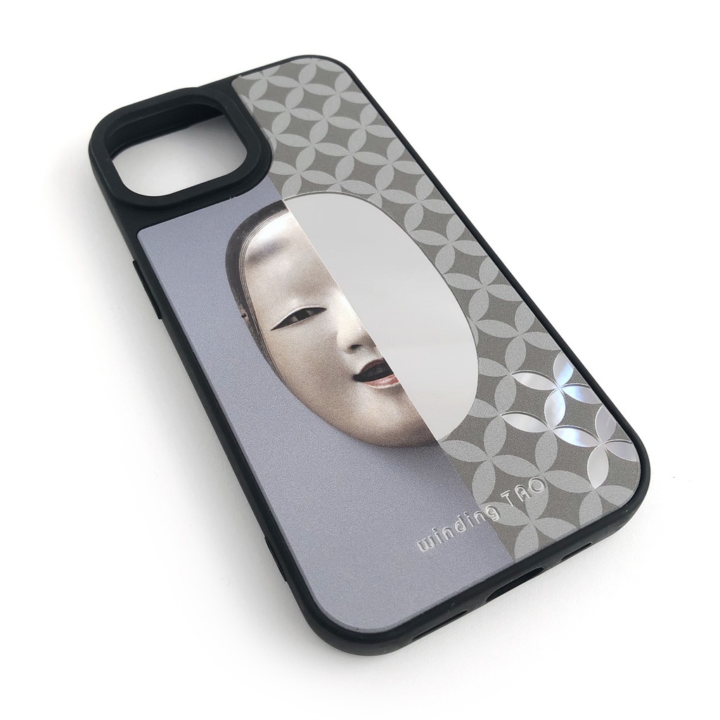 能面 ミラーiPhoneケース【萬媚】