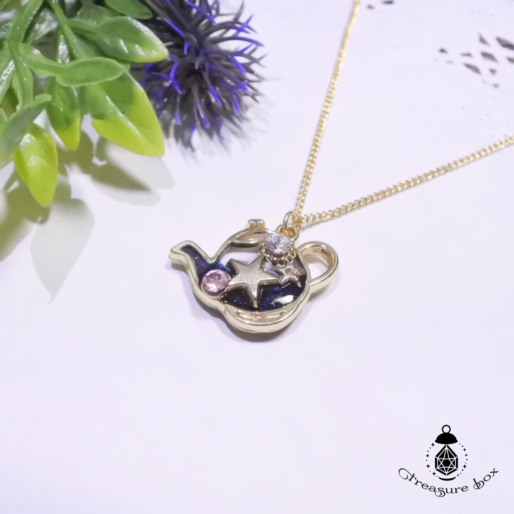 Blue Twinkle Teaネックレス