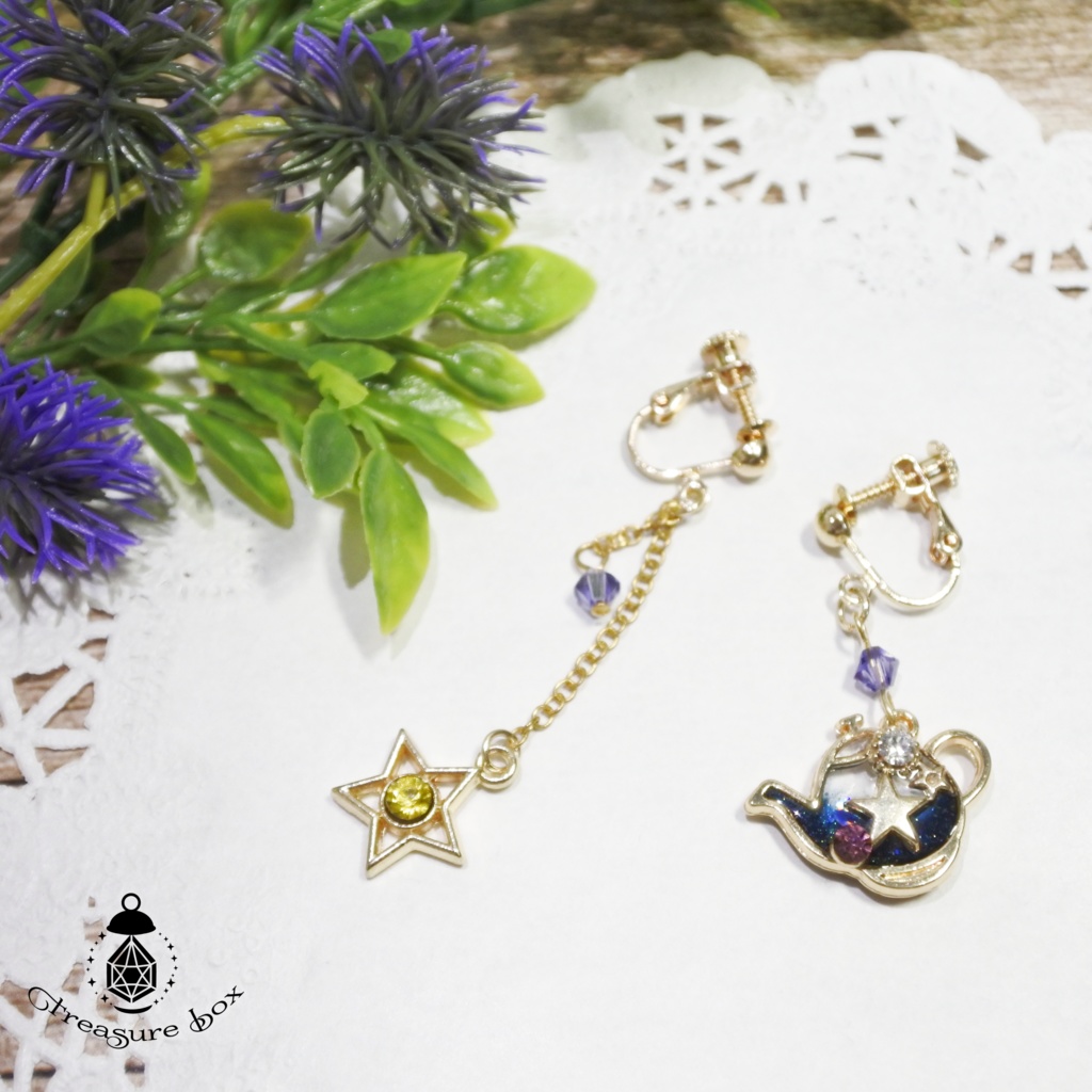 Blue Twinkle Tea ピアス/イヤリング