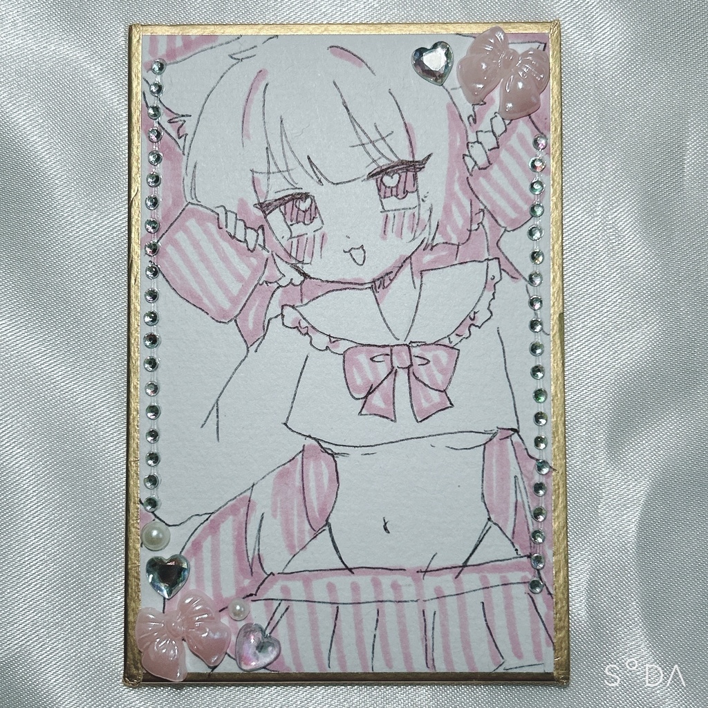 オリキャラ　かるた色紙