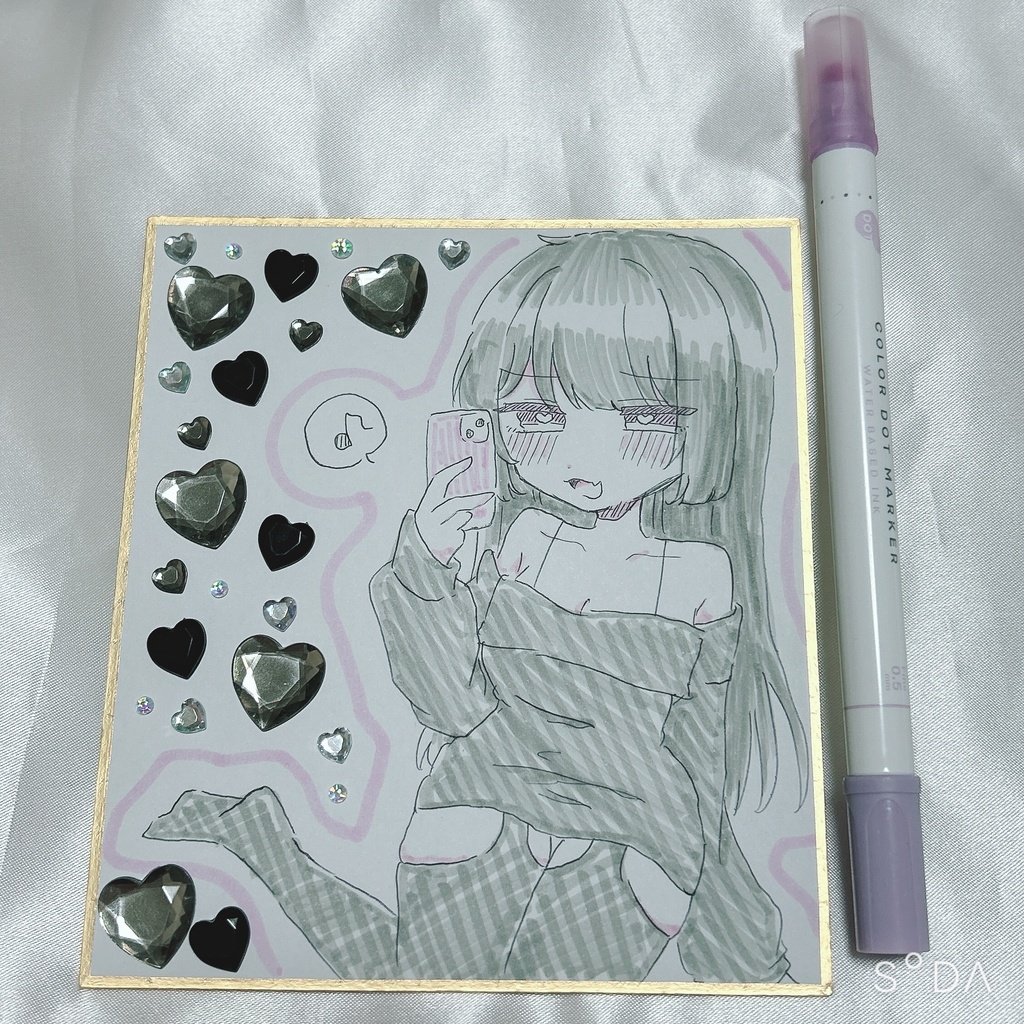 オリキャラ ミニ色紙 イラスト