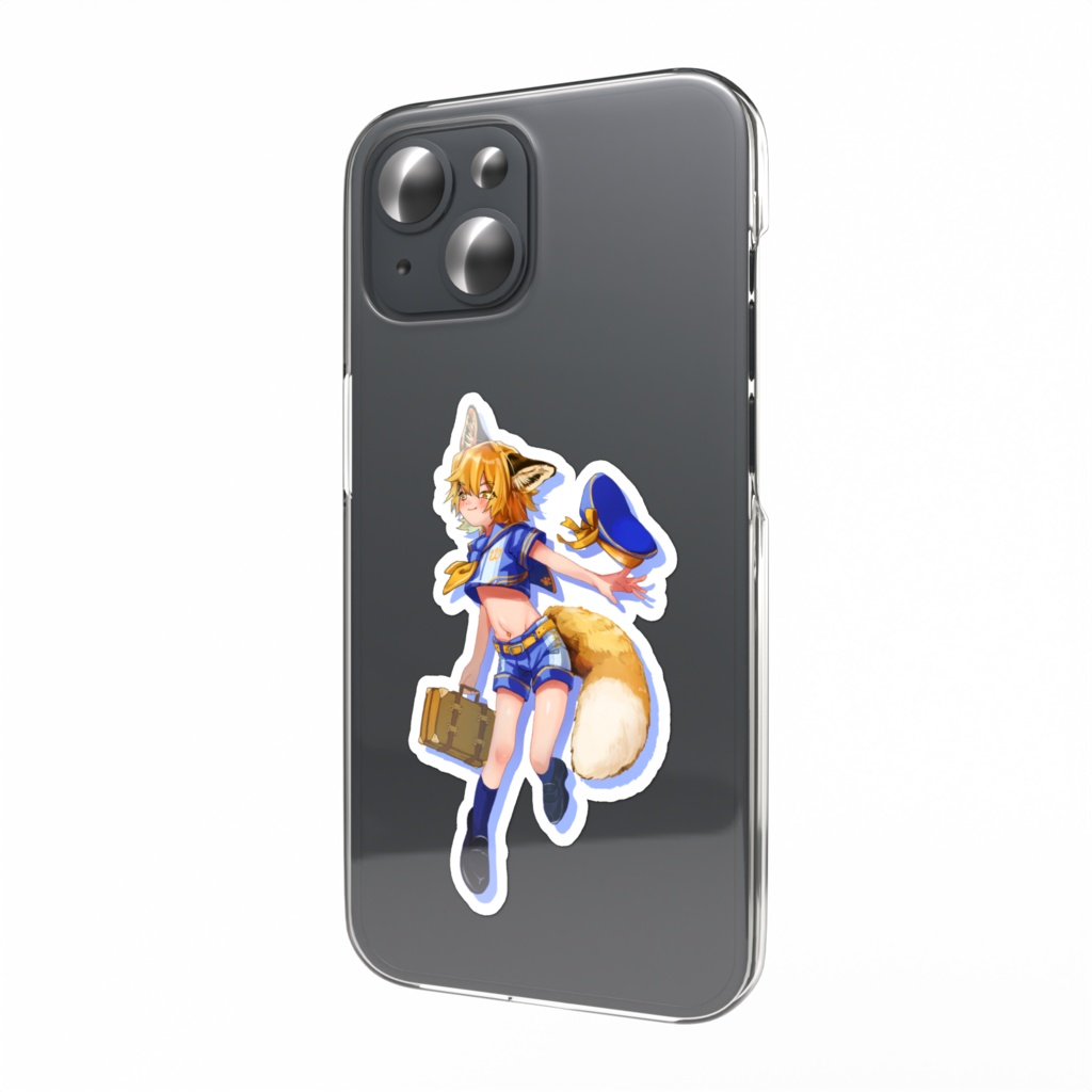 セーラー狐少年スマホステッカー