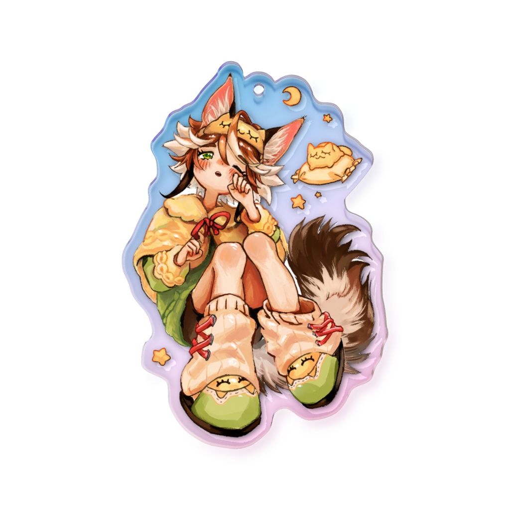 ねむふわノル君オーロラアクリルキーホルダー