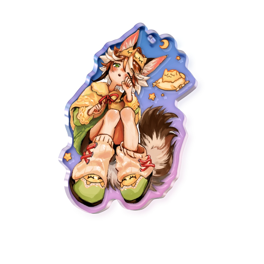 ねむふわノル君オーロラアクリルキーホルダー