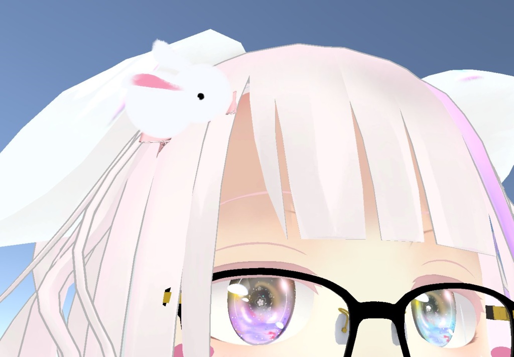 もこもこうさぎヘアクリップ