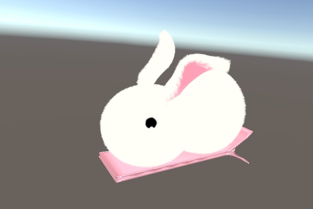 もこもこうさぎヘアクリップ