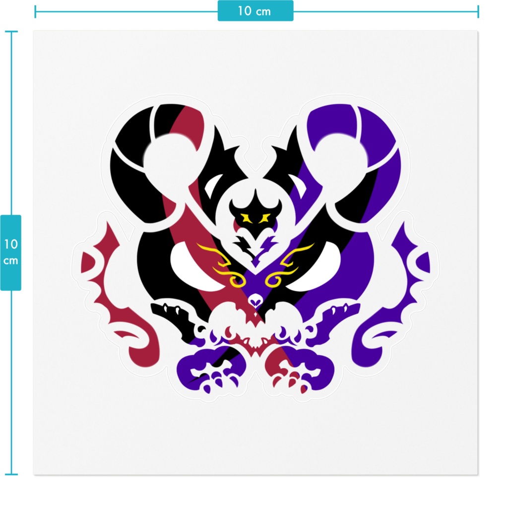 悪魔的エンブレムステッカー