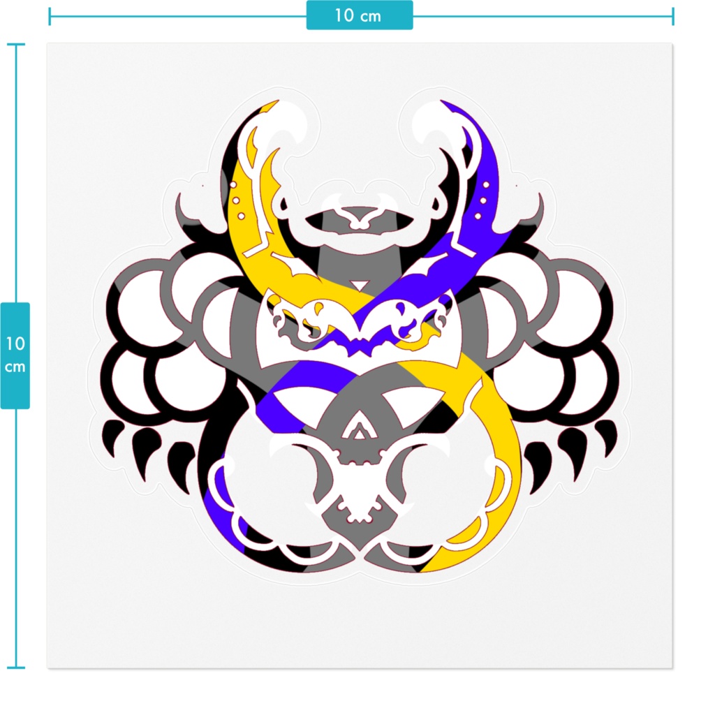 むしゃドクロ的エンブレムステッカー