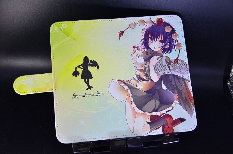 フルプリント手帳型スマホケース「射命丸文」