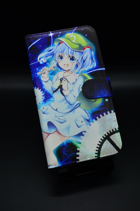 フルンプリント手帳型スマホケース 「河城にとり」