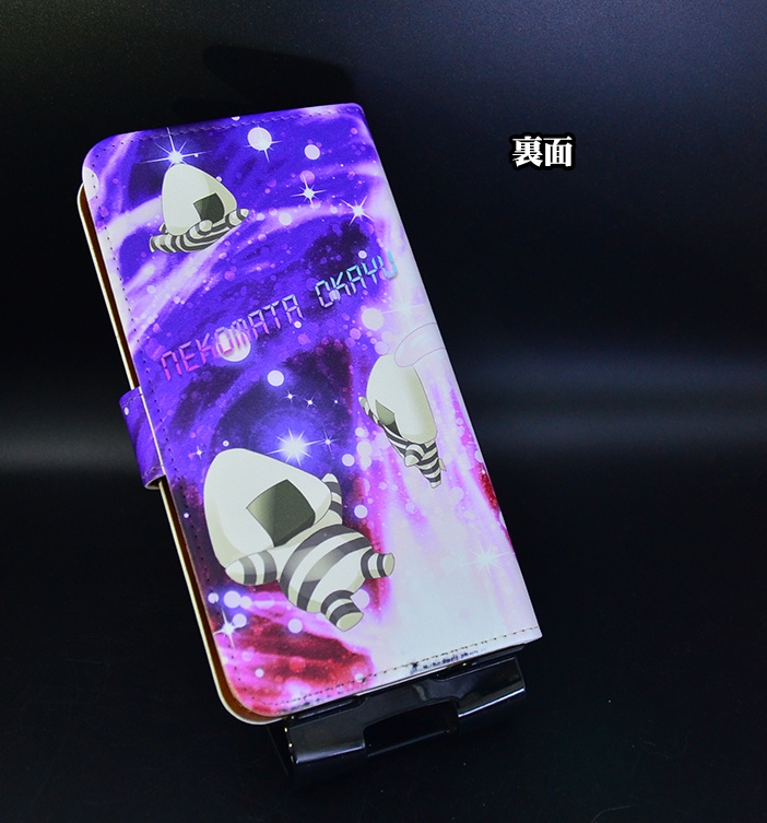 フルプリント手帳型スマホカバー「猫又おかゆ」