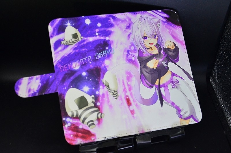 フルプリント手帳型スマホカバー「猫又おかゆ」