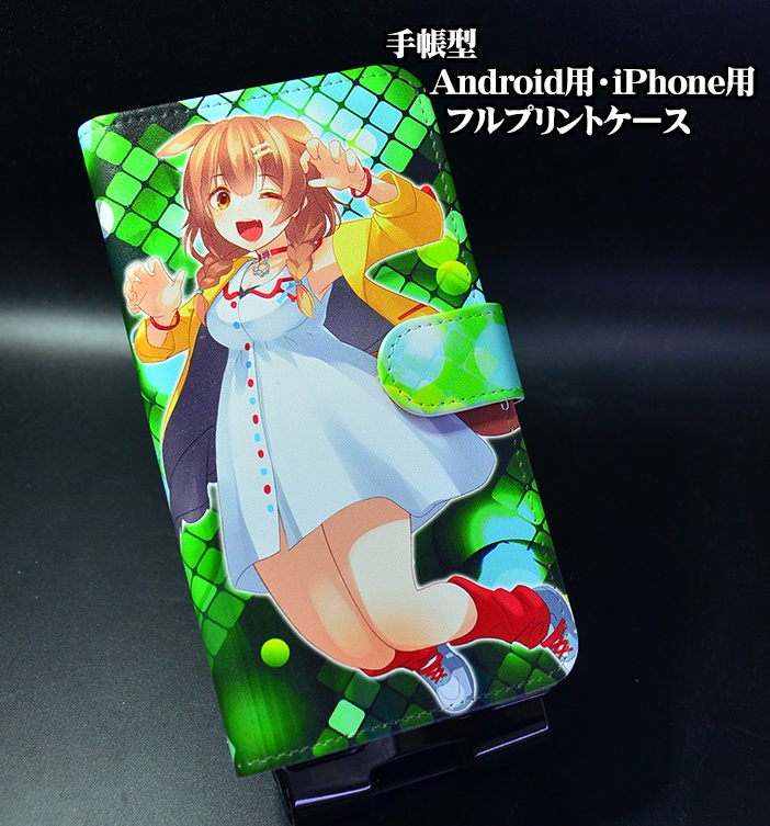 フルプリント手帳型スマホカバー「戌神ころね」