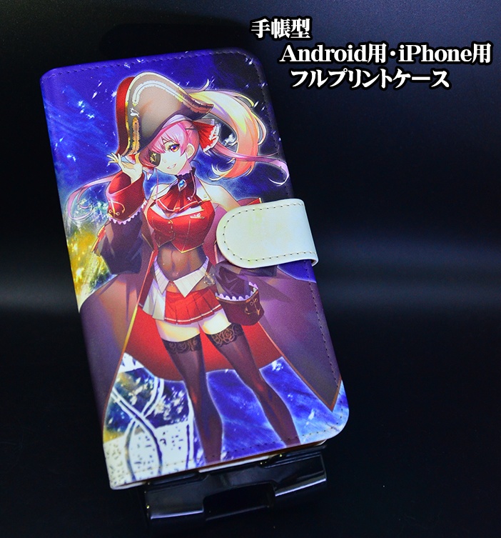 フルプリント手帳型スマホカバー「宝鐘マリン」