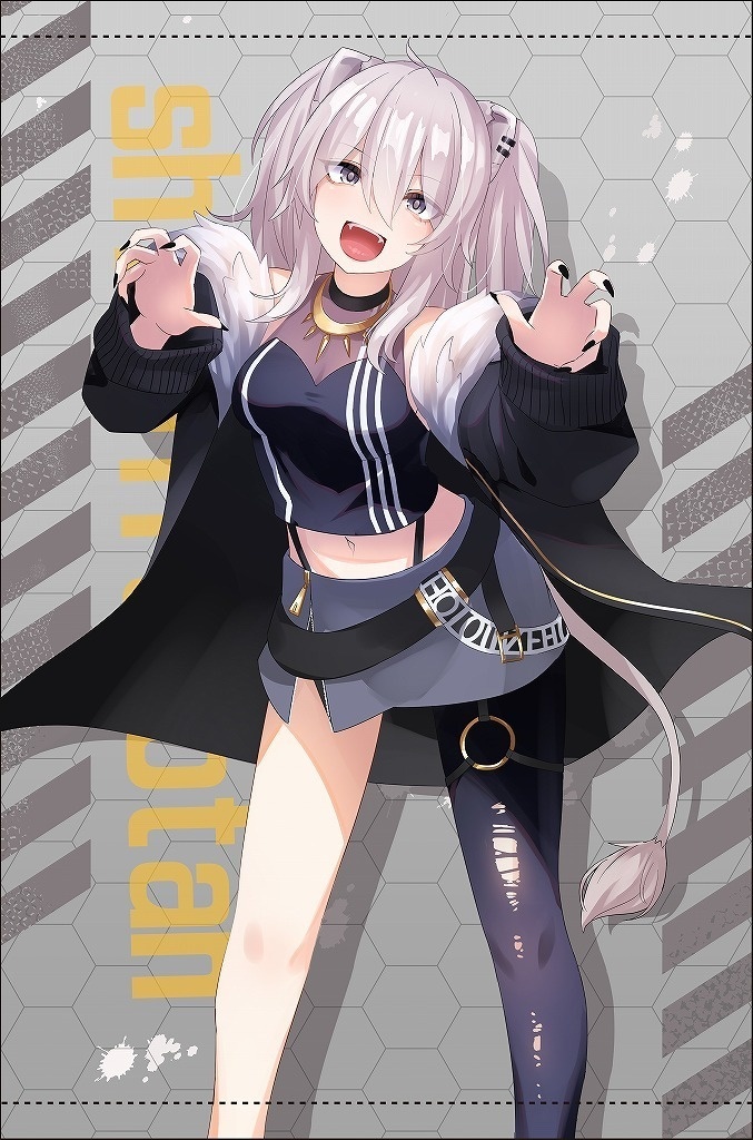 B2サイズタペストリー「獅白ぼたん」