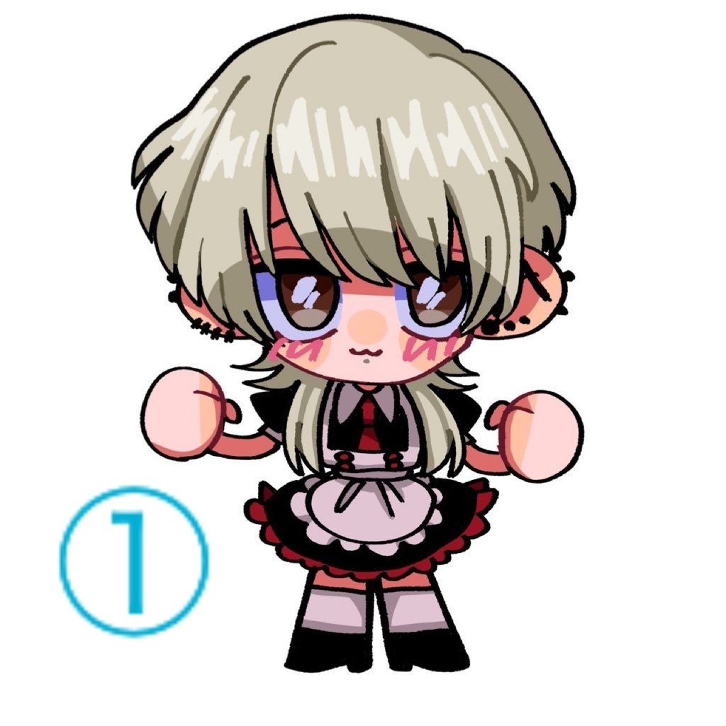 メイドさんステッカー 