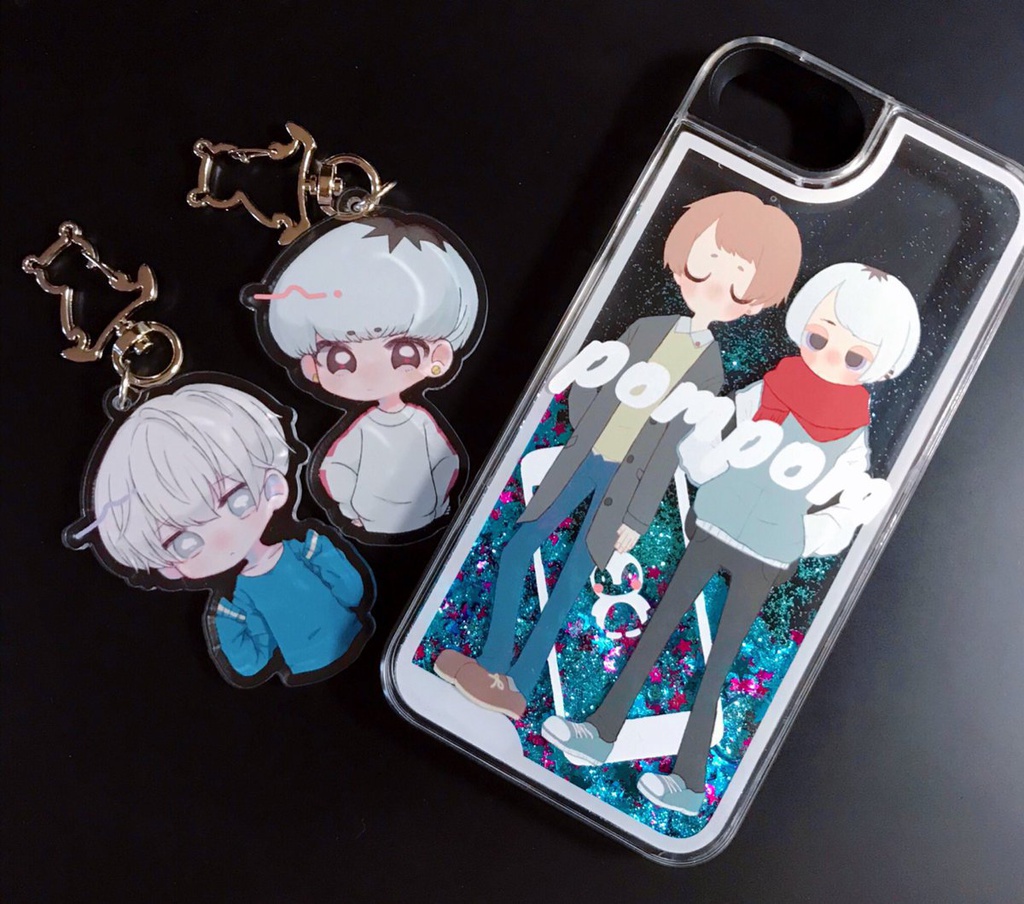 tenし君とチョコミントまっしゅ君アクリルキーホルダー