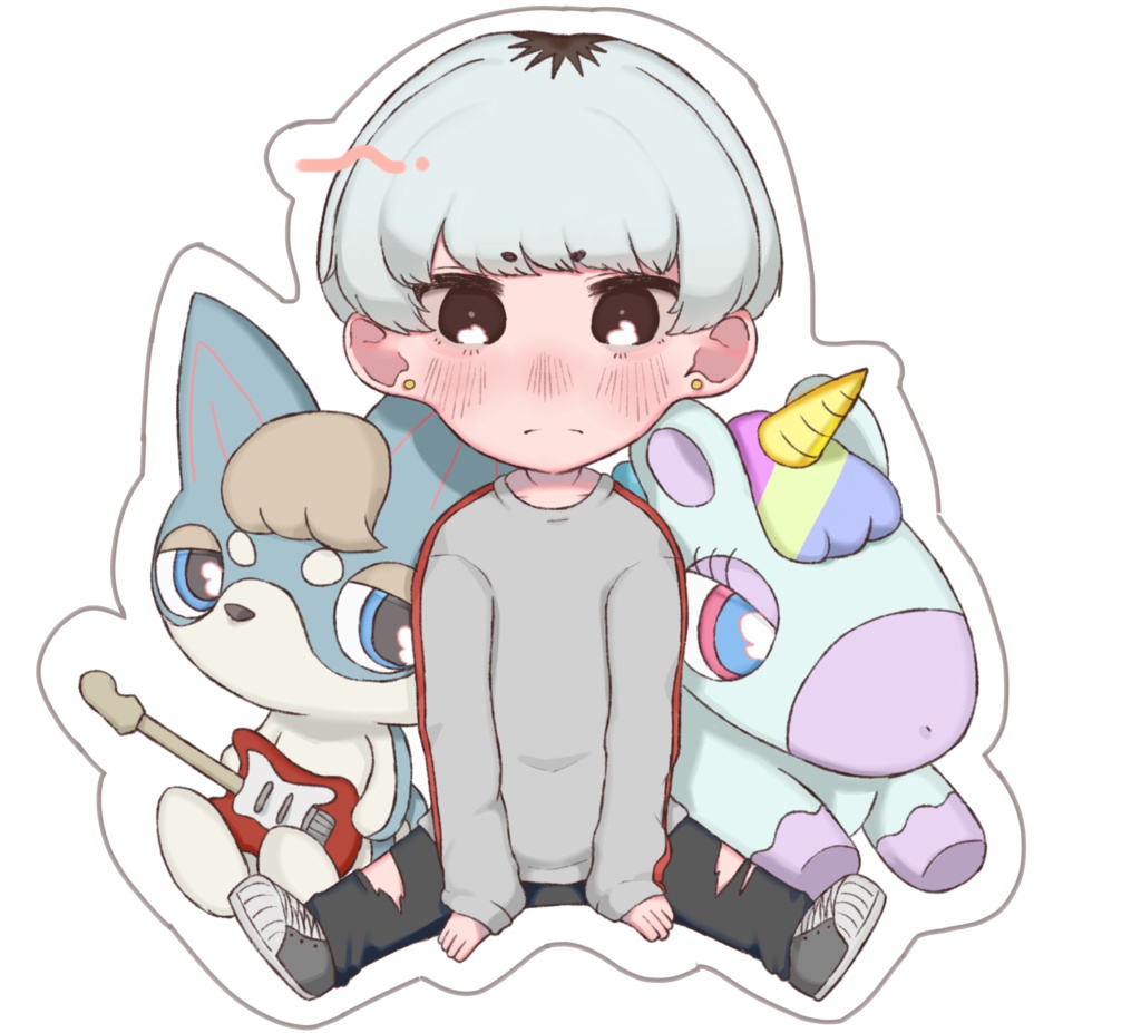 tenし君とチョコミントまっしゅ君アクリルキーホルダー