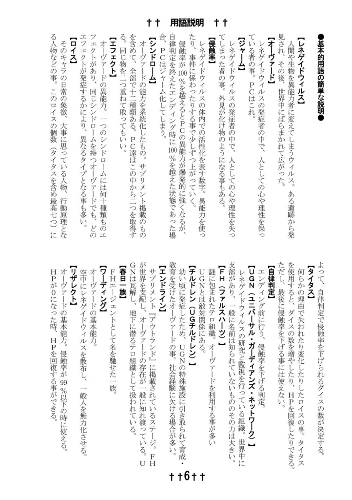 ダブルクロスリプレイ 殺し屋物語 ~5つの依頼~