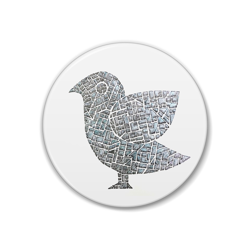 からす 缶バッジ